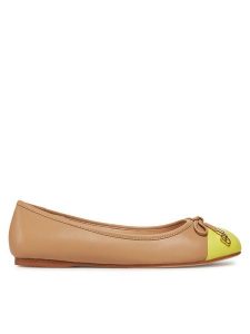 TWINSET Baleriny 241TCP110 Beżowy. Brązowe balerinki Twinset, bez wzorów, ze skóry, bez obcasa, bez zapięcia. Za 399,99 zł.