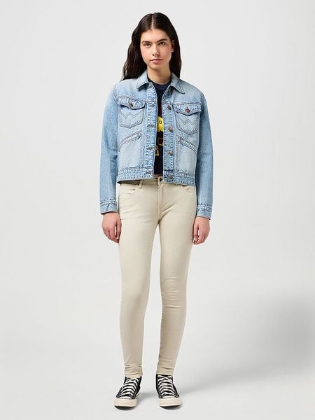 Wrangler Kurtka dżinsowa w kolorze błękitnym rozmiar: XS. Niebieskie kurtki Wrangler, xs, bez wzorów, z bawełny, bez kaptura. Za 217,99 zł.