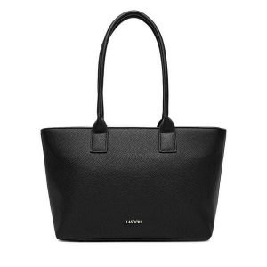 Torebka Lasocki. Czarne shopper bag Lasocki, bez wzorów, bez dodatków. Za 189,99 zł.