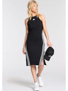 Adidas Sukienka w kolorze czarnym rozmiar: XL. Czarne sukienki ADIDAS, xl, bez wzorów, bez kołnierzyka, bez ramiączek, midi. Za 131,74 zł.