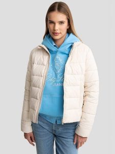 BIG STAR Kurtka pikowana w kolorze białym rozmiar: S. Białe kurtki Big Star, s, bez wzorów, bez kaptura. Za 199,99 zł.