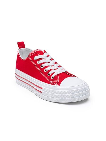 Foreverfolie Sneakersy w kolorze czerwonym rozmiar: 36. Czerwone trampki Foreverfolie, bez wzorów, bez zapięcia. Za 141,85 zł.