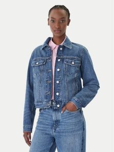 Tommy Jeans Kurtka jeansowa Classic DW0DW22988 Niebieski Regular Fit. Niebieskie kurtki Tommy Jeans, m, bez wzorów, z bawełny, bez kaptura. Za 449,99 zł.