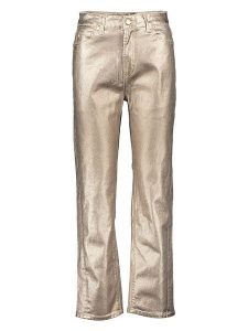 Scotch & Soda Spodnie w kolorze złotym rozmiar: W26. Żółte spodnie z wysokim stanem Scotch & Soda, bez wzorów, z materiału, z podwyższonym stanem. Za 149,31 zł.