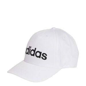 Czapka LINEAR BASEBALL CAP. Białe czapki ADIDAS, bez wzorów, klasyczne. Za 64,95 zł.
