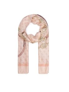 Guess Szal AW5532 VIS03 Różowy. Czerwone rękawiczki Guess, z aplikacjami, z wiskozy. Za 154,99 zł.