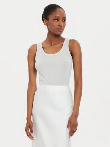 ViCOLO Top UB0009 Srebrny Regular Fit. Szare topy ViCOLO, l, bez wzorów, z wiskozy, bez kołnierzyka, bez ramiączek. Za 79,99 zł.