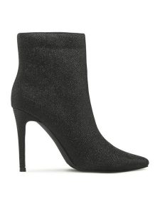 Jenny Fairy Botki LS5629-12 Czarny. Czarne botki Jenny Fairy, bez wzorów, z materiału, bez obcasa, na szpilce, bez zapięcia. Za 119,99 zł.