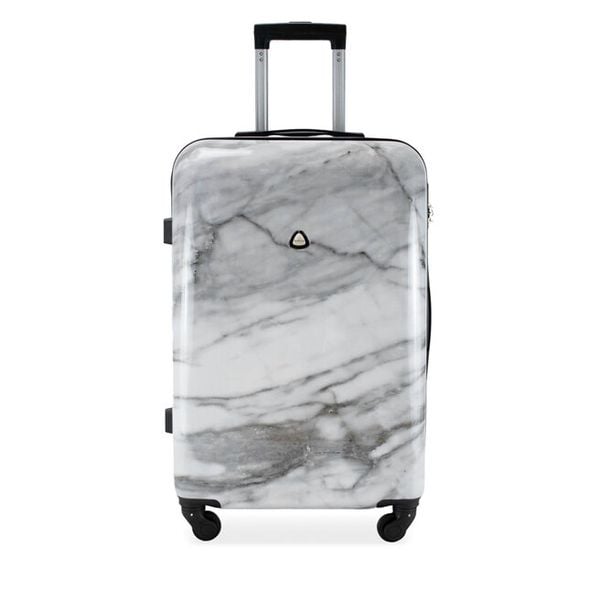 Walizka średnia Semi Line. Szare walizki Semi-line, bez wzorów, średnie. Za 219,99 zł.