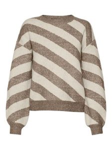 Vero Moda Sweter w kolorze jasnobrązowo-beżowym rozmiar: S. Brązowe swetry oversize Vero Moda, s, bez wzorów, ze splotem, bez ramiączek. Za 92,21 zł.