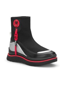 Trendyol Botki w kolorze biało-czarno-czerwonym rozmiar: 37. Białe botki Trendyol, bez wzorów, bez obcasa, bez zapięcia. Za 130,99 zł.