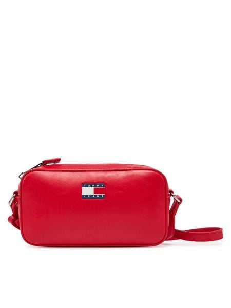 Tommy Jeans Torebka Tjw Ess Must Convertible Camera AW0AW17290 Czerwony. Czerwone listonoszki Tommy Jeans, bez wzorów, z jeansu, bez dodatków. Za 209,99 zł.