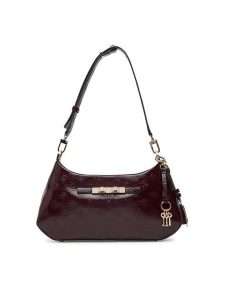 Guess Torebka Carmella HWPT22 25180 Bordowy. Czerwone torebki klasyczne Guess, z aplikacjami, ze skóry, bez dodatków. Za 544,99 zł.