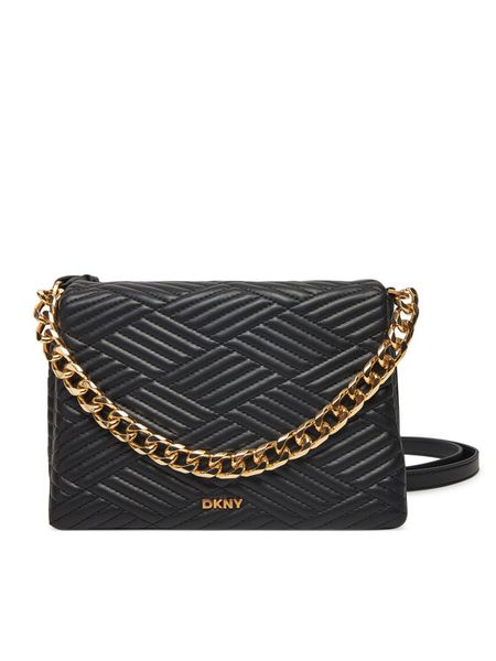 DKNY Torebka R44EKI05 Czarny. Czarne listonoszki DKNY, bez wzorów, ze skóry, bez dodatków. Za 559,99 zł.