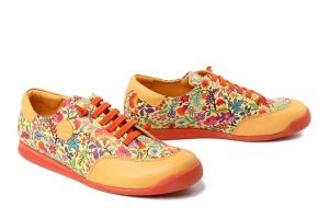 MANITU 850166-06 gelb, półbuty damskie. Żółte półbuty Manitu, bez wzorów, ze skóry, bez obcasa, bez zapięcia. Za 305,91 zł.