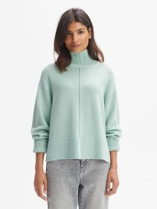OPUS Sweter "Pupali" w kolorze miętowym rozmiar: 38. Niebieskie swetry oversize Opus, bez wzorów, z wełny, bez ramiączek. Za 149,31 zł.