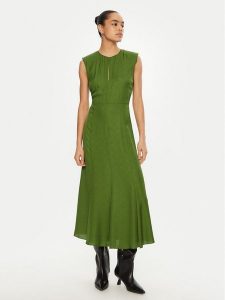 Patrizia Pepe Sukienka codzienna 8A1378/AL65-G163 Zielony Regular Fit. Zielone sukienki Patrizia Pepe, na co dzień, bez wzorów, z wiskozy, bez kołnierzyka, bez ramiączek, proste. Za 659,99 zł.