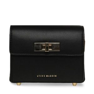 Torebka Steve Madden. Czarne torebki klasyczne Steve Madden, bez wzorów, bez dodatków. Za 239,99 zł.
