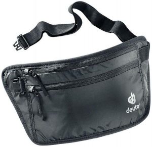 DEUTER Saszetka SECURITY MONEY BELT II-Czarny. Czarne nerki i saszetki Deuter, bez wzorów, z materiału. Za 88,00 zł.