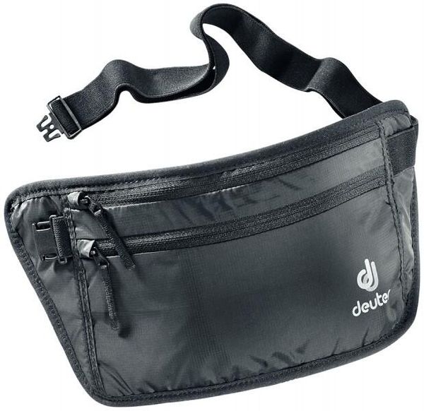 DEUTER Saszetka SECURITY MONEY BELT II-Czarny. Czarne nerki i saszetki Deuter, bez wzorów, z materiału. Za 88,00 zł.