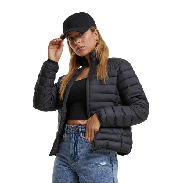 Ultralekka Kurtka Puchowa Dla Kobiet. Czarne kurtki Urban Classics, xl, bez wzorów, z puchu, bez kaptura. Za 220,99 zł.