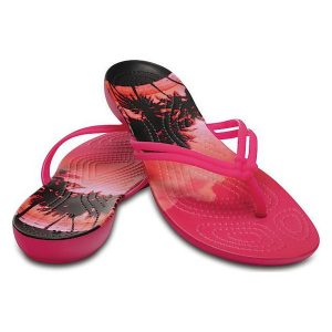Crocs Damskie Crocs Isabella Graphic Pink Candy Klapki / Tropical 204196-6js (Rozmiar 41-42). Klapki marki Crocs. W wyprzedaży za 98,00 zł.