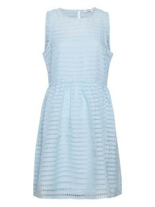 MOSS COPENHAGEN Sukienka "Noreen" w kolorze błękitnym rozmiar: M. Niebieskie sukienki Moss Copenhagen, m, bez wzorów, bez kołnierzyka, bez ramiączek, mini, rozkloszowane. Za 145,26 zł.
