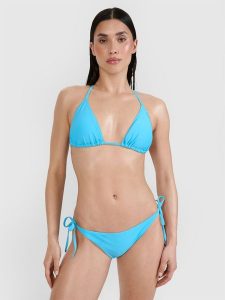 4F Góra od bikini damska - turkusowa XS. Niebieskie bikini 4f, bez wzorów, z elastanu. W wyprzedaży za 39,99 zł.