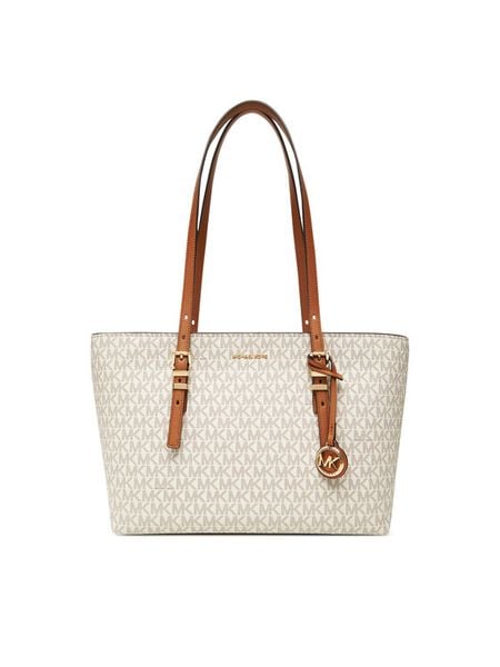 MICHAEL Michael Kors Torebka Quinn 30T5GQNT2B Beżowy. Brązowe shopper bag MICHAEL Michael Kors, bez wzorów, ze skóry, bez dodatków. Za 719,99 zł.