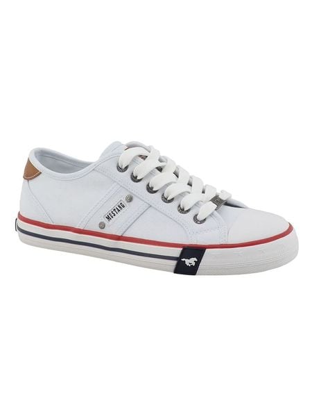 MUSTANG SHOES Sneakersy "Winona" w kolorze białym rozmiar: 38. Białe trampki MUSTANG SHOES, bez wzorów, bez zapięcia. Za 200,42 zł.