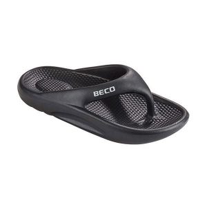 Beco Easy klapki unisex, czarne. Czarne klapki 47 Brand, bez wzorów, bez obcasa. Za 201,99 zł.