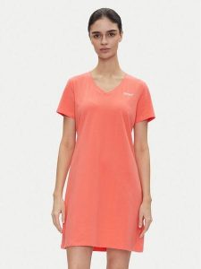 DKNY Sport Sukienka codzienna DP5D4902 Koralowy Regular Fit. Pomarańczowe kombinezony DKNY Sport, m, bez wzorów, z bawełny, sportowe, bez kołnierzyka, bez ramiączek. Za 129,99 zł.