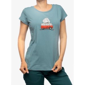 Koszulka bawełniana damska Ocun Classic T Bus-Stone. Zielone koszulki sportowe Ocun, bez wzorów, z bawełny, bez ramiączek. Za 122,99 zł.