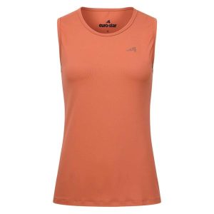 Damski tank top Euro-Star Enya. Brązowe topy EURO-STAR, xl, bez wzorów, z elastanu, retro, bez kołnierzyka, bez ramiączek. Za 192,50 zł.