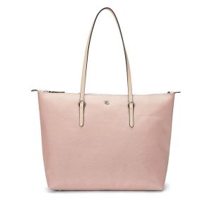 Torebka LAUREN RALPH LAUREN. Czerwone shopper bag Lauren Ralph Lauren, bez wzorów, bez dodatków. Za 329,99 zł.