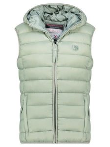 Geographical Norway Kamizelka pikowana "Vatikotal" w kolorze miętowym rozmiar: M. Zielone kamizelki Geographical Norway, m, bez wzorów, bez kołnierzyka, bez ramiączek, bez kaptura. Za 152,98 zł.