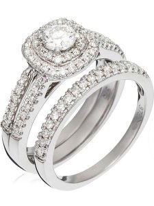 ATELIER DU DIAMANT Złoty pierścionek "Duo de Bagues Carré Passion" z diamentami rozmiar: 60. Szare pierścionki ATELIER DU DIAMANT, z diamentem, złote. Za 6 481,99 zł.