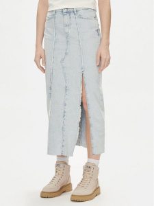 Liu Jo Spódnica jeansowa UA4266 DS049 Niebieski Regular Fit. Niebieskie spódnice Liu Jo, bez wzorów, z bawełny. Za 469,99 zł.