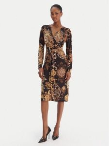 Rinascimento Sukienka koktajlowa CFC0020153002 Czarny Slim Fit. Czarne sukienki Rinascimento, xs, bez wzorów, z syntetyku, wizytowe, bez kołnierzyka, bez ramiączek. Za 579,99 zł.