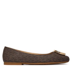 Baleriny MICHAEL Michael Kors. Brązowe balerinki MICHAEL Michael Kors, bez wzorów, bez obcasa, bez zapięcia. Za 464,99 zł.