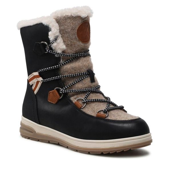 Śniegowce Kimberfeel. Czarne buty zimowe Kimberfeel, bez obcasa, bez zapięcia. Za 479,99 zł.