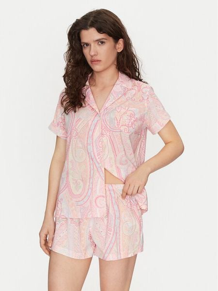 LAUREN RALPH LAUREN Piżama ILN12403 Różowy Regular Fit. Czerwone piżamy Lauren Ralph Lauren, bez wzorów, z wiskozy, bez ramiączek. Za 249,99 zł.