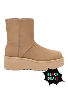 UGG Skórzane botki "Cityfunc Mid" w kolorze beżowym rozmiar: 40. Brązowe botki Ugg, bez wzorów, bez obcasa, na platformie, bez zapięcia. Za 549,06 zł.