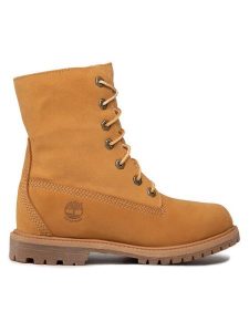 Timberland Trapery Authentic TB08329R2311 Brązowy. Brązowe buty zimowe Timberland, z nubiku, bez obcasa, bez zapięcia. Za 609,99 zł.
