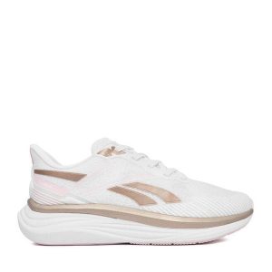 Buty do biegania Reebok. Białe buty sportowe Reebok, bez wzorów, bez zapięcia, do biegania. Za 249,99 zł.