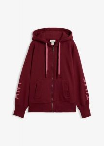 Bluza rozpinana z kapturem z elastycznej mieszanki bawełny. Niebieskie bluzy bonprix, bez wzorów, z bawełny, z kapturem. Za 209,99 zł.