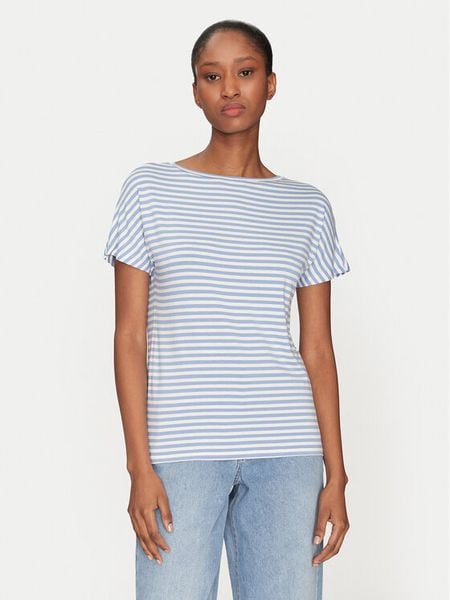 Marella T-Shirt Congo 2515971041 Błękitny Regular Fit. Niebieskie t-shirty Marella, s, bez wzorów, z wiskozy, bez kołnierzyka, bez ramiączek. Za 139,99 zł.