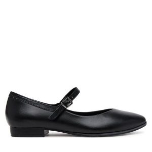 Baleriny Marco Tozzi. Czarne balerinki Marco Tozzi, bez wzorów, bez obcasa, bez zapięcia. Za 219,99 zł.