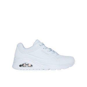 Buty SKECHERS Uno Stand On Air. Niebieskie buty sportowe Skechers, bez wzorów, bez zapięcia. Za 279,99 zł.