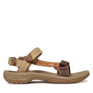 Sandały Teva. Brązowe buty trekkingowe Teva, bez wzorów, bez obcasa, bez zapięcia. Za 279,99 zł.